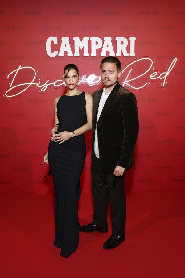Barbara Palvin and Dylan Sprouse at Campari’s Hyde Beach event during the 78th Cannes Film Festival, May 17, 2025.