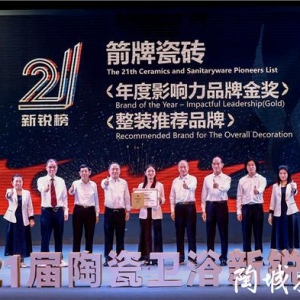 瓷砖行业年度影响力品牌金奖聚焦创新与国际引领