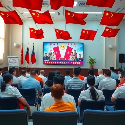 中国人寿福州分公司集体观看抗战纪念大会传承红色精神