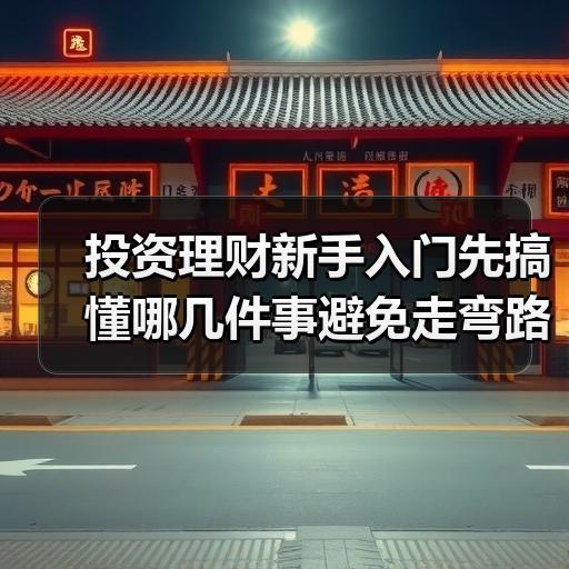 投资理财新手入门先搞懂哪几件事避免走弯路