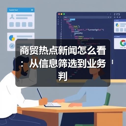 商贸热点新闻怎么看:从信息筛选到业务判断的实用指南