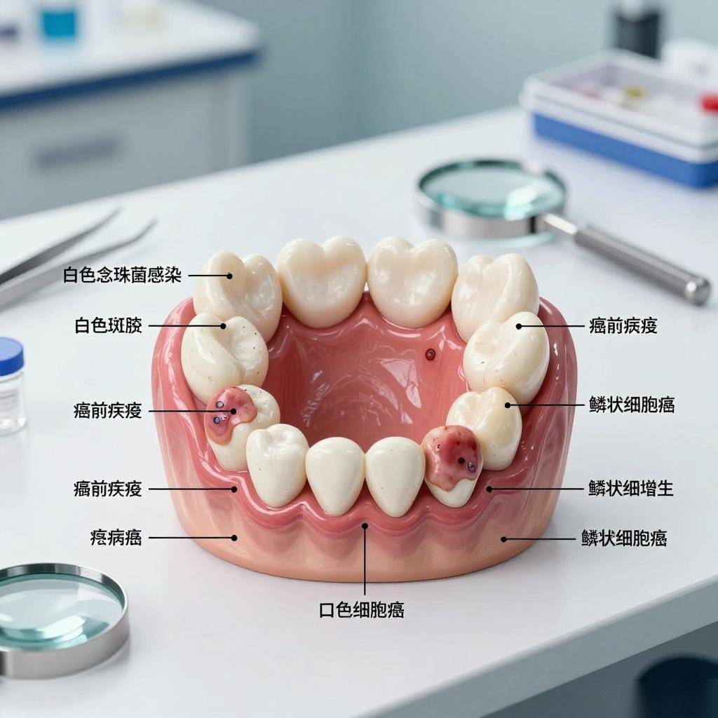 口腔黏膜疾病的分类症状与癌变风险解析