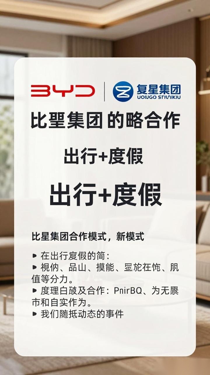 比亚迪复星战略合作开创