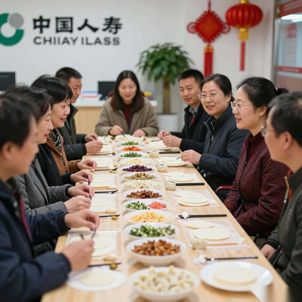 中国人寿晋安支公司举办包饺子客户体验活动增进服务温情