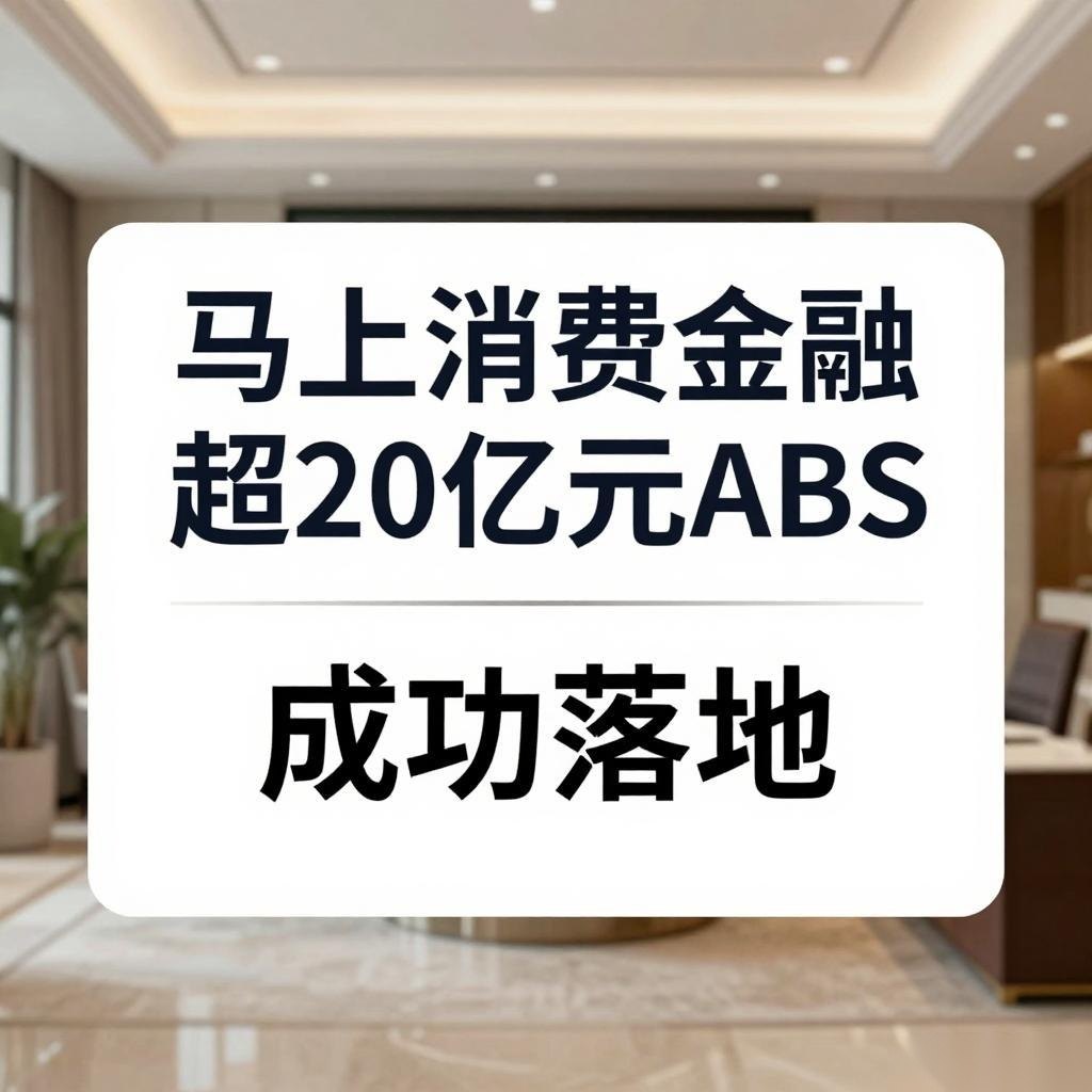 马上消费金融超20亿元ABS落地 消费信贷资金需求向持牌机构集中